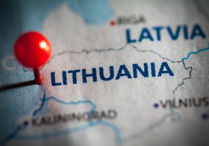 pineska na mapie litwy